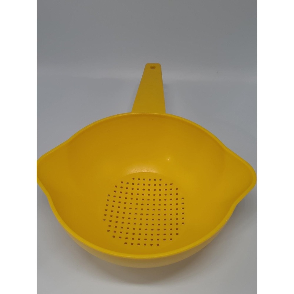 Vintage 1970s Tupperware Yellow Strainer